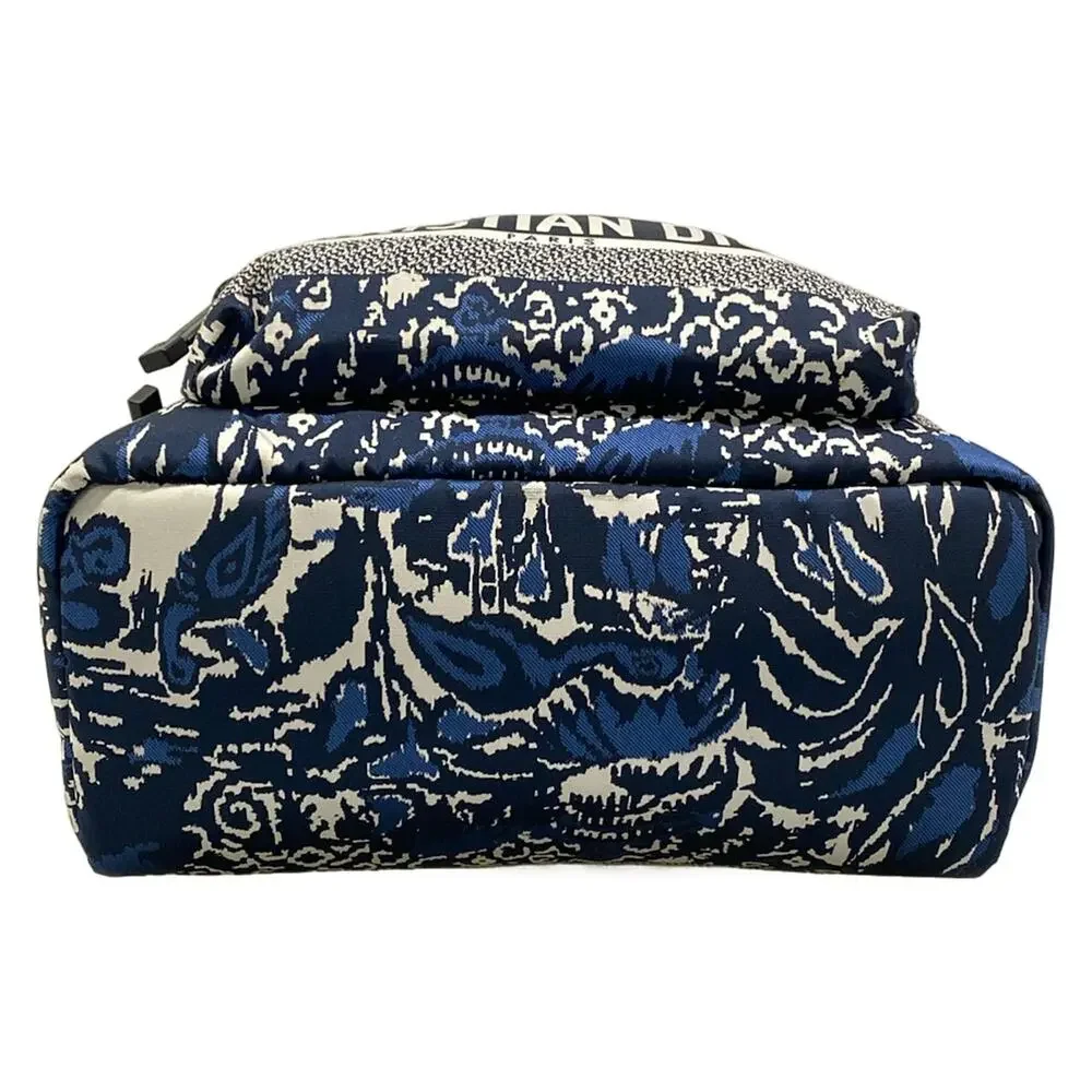 Christian Dior Backpack White Navy Multi